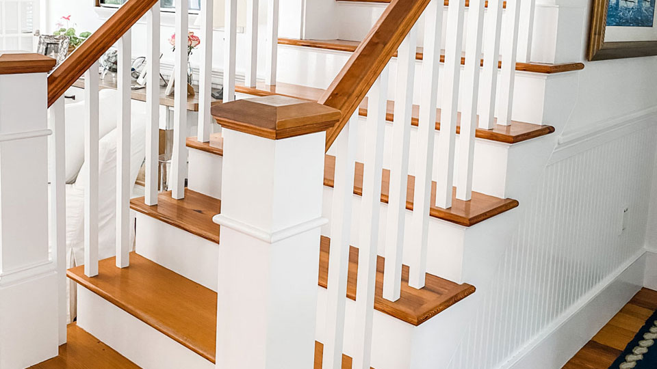 Carpentry work on staircase